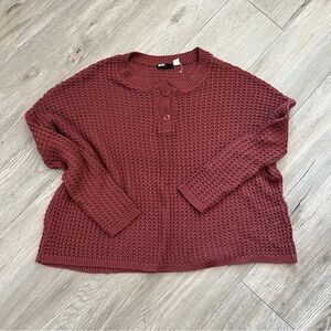 BDG Burgundy Knit Pullover